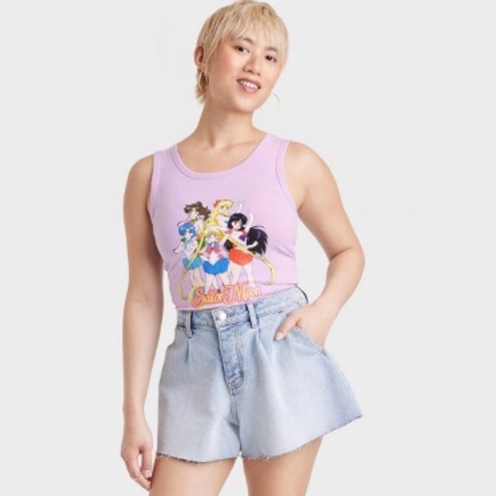 Sailor Moon and Friends Lavender Tank Top